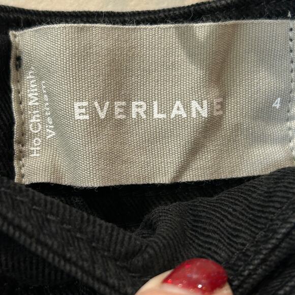 Everlane The Tencel Relaxed Chino Pants Black High Rise Women's 4 NWT Pockets - Picture 3 of 13